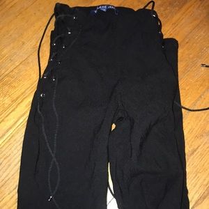 Lace up leggings